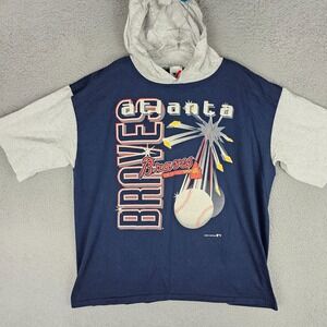 Atlanta‎ Braves Hooded Shirt Men XL Artex Sportswear MLB Baseball Vintage 1993